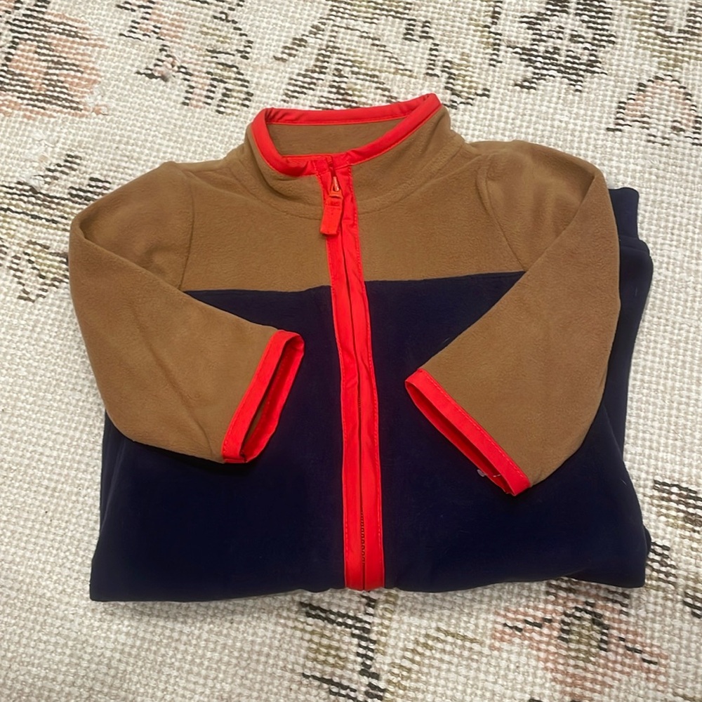 NWOT Carter's Colorblock Zip-Up Fleece Jumpsuit - 6 months